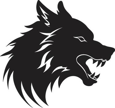 salvaje noche bestia insignias nocturno planchazo vector logo