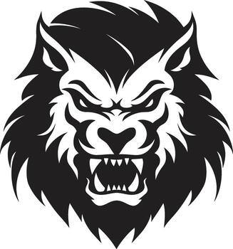 estigio lobo cazador Insignia obsidiana garra alfa cresta vector