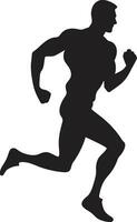 robusto prisa corriendo Atletas negro icono acelerado velocidad negro vector logo para masculino corredor