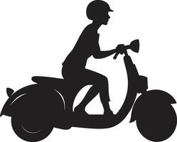 UrbanGlamVoyage Scooter Icon StyleStreetRide Black Vector Logo