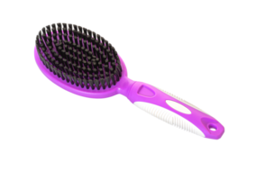 Pink and black hair brush png