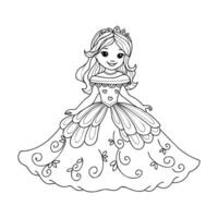 cartoon princess vector sketch