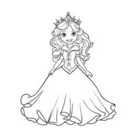 cartoon princess vector sketch