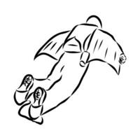 wingsuit vector sketch