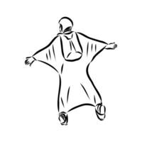 wingsuit vector sketch