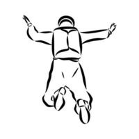 wingsuit vector sketch