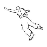 wingsuit vector sketch