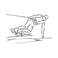 wakeboarding vector sketch
