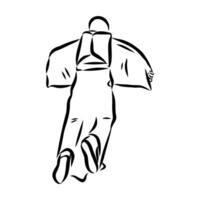 wingsuit vector sketch