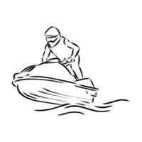 aquabike vector sketch