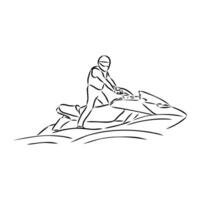 aquabike vector sketch