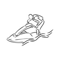 aquabike vector sketch