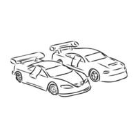 car model sports vector sketch