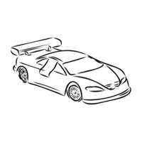 car model sports vector sketch