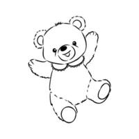 teddy bear vector sketch