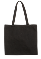 Black canvas bag mockup fabric png