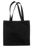 Black canvas bag mockup fabric png