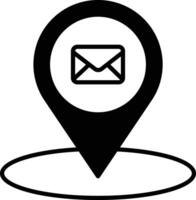 Contact Location solid glyph vector illustration