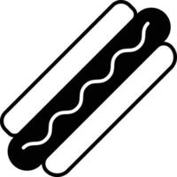 Burger Sausage solid glyph vector illustration