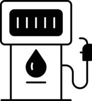 Petrol bunk solid glyph vector illustration