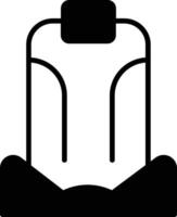 Car Seat solid glyph vector illustration