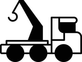 Tow Truck solid glyph vector illustration