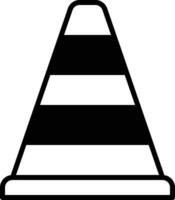 Traffic Cone solid glyph vector illustration