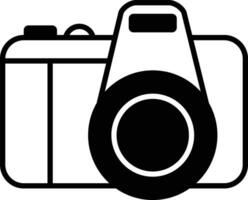 camera solid glyph vector illustration