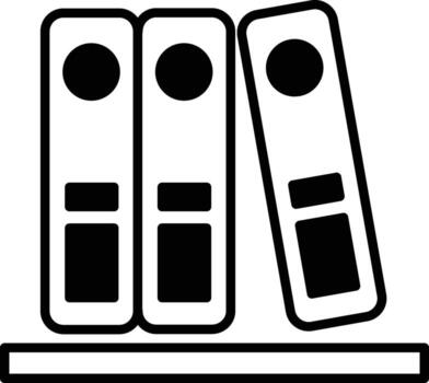 document folder solid glyph vector illustration