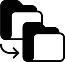 Folder Migration solid glyph vector illustration