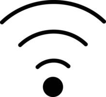 wifi solid glyph vector illustration