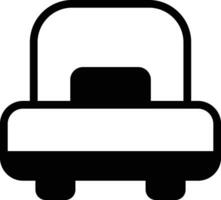 Single Bed solid glyph vector illustration