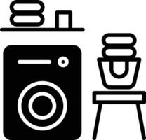 Laundry solid glyph vector illustration