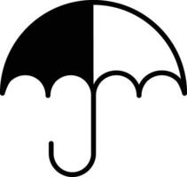 fotografía paraguas sólido glifo vector ilustración