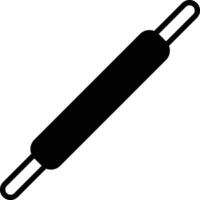 Rolling pin solid glyph vector illustration