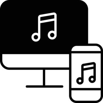 dispositivo sólido glifo vector ilustración