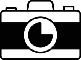 Camera solid glyph vector illustration