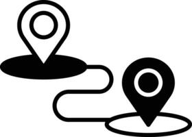 navigate map solid glyph vector illustration