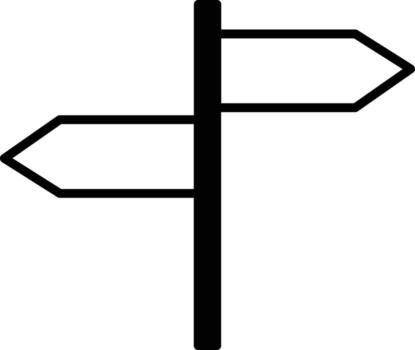 direction pointer solid glyph vector illustration