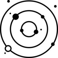 Solar System solid glyph vector illustration