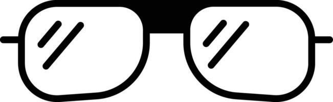 eyeglass solid glyph vector illustration