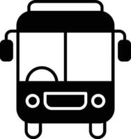 Bus solid glyph vector illustration