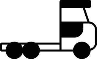 camión sólido glifo vector ilustración