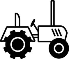 Outdt ractor solid glyph vector illustration