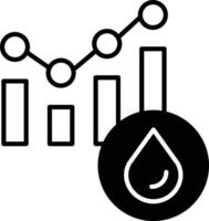 Oil Report solid glyph vector illustration