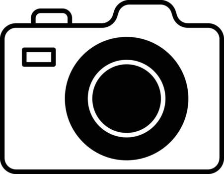 camera solid glyph vector illustration