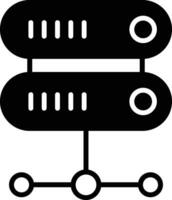 Big Server solid glyph vector illustration