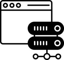 Website Server solid glyph vector illustration