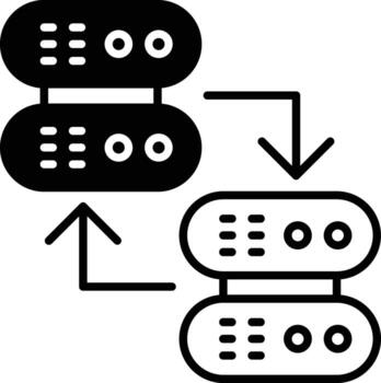 shared server solid glyph vector illustration