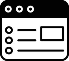 Web layout solid glyph vector illustration